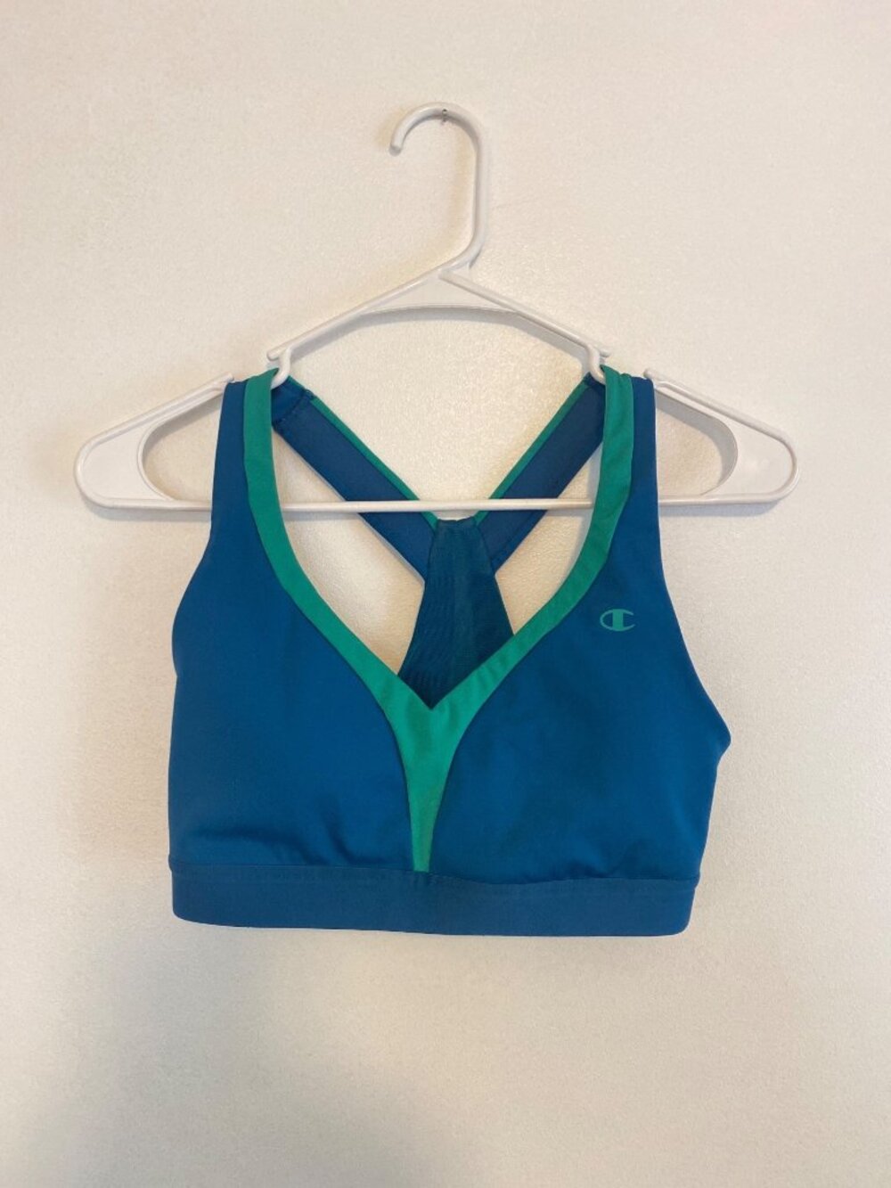 Champion Women's Blue & Green Crossback Sports Bra Size XS/S